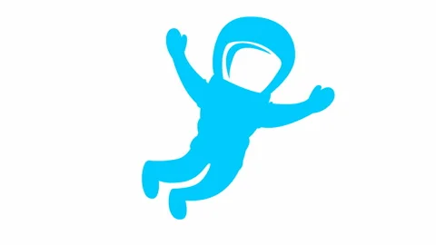 Blue spaceman white Stock Footage 231756829