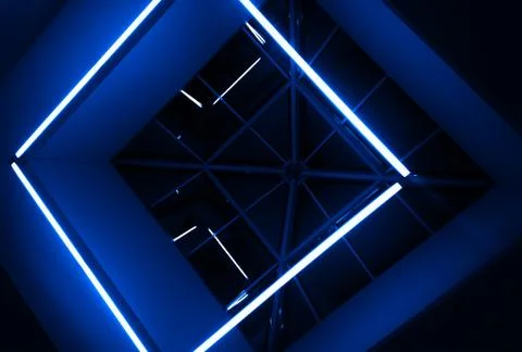 Blue spaceship led framework texture background Foto stock