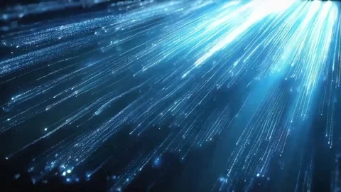 Blue Sparkle Dust Falling in Light - Abstract Elegant Motion Design Loop Stock Footage 306222182