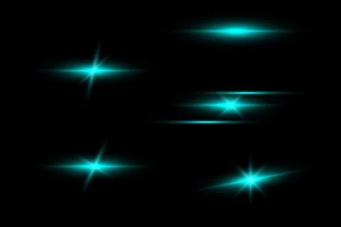 Blue Sparkles on Black Background Stock Illustration