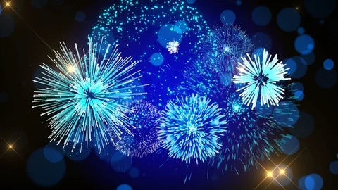 Blue sparkling background abstract lights Vidéo 121503143