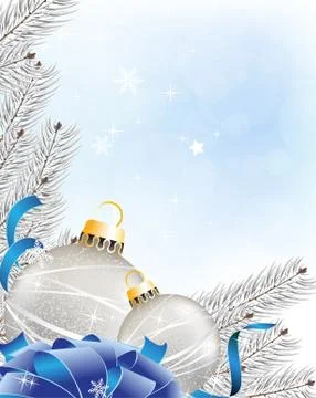 Blue sparkling  new year background Stock Illustration