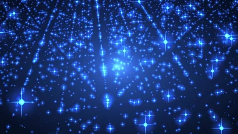 Blue sparkling stars shining in deep space Stock Footage 330297296