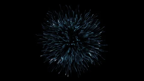 Blue Sparks Exploding Outward Stockbeeldmateriaal 346303553