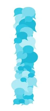 Blue speak bubbles Stock Illustration