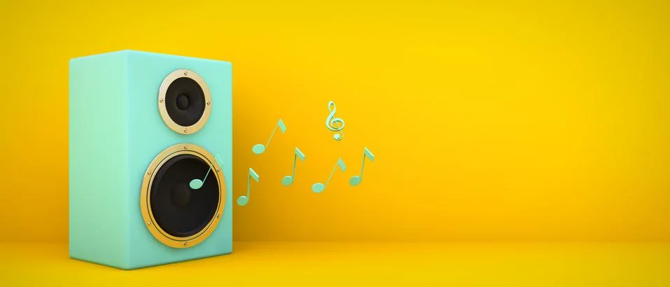 Blue speaker Stock Illustration