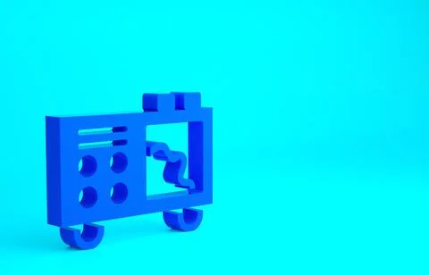 Blue Spectrometer icon isolated on blue background. Minimalism concept. 3d il 스톡 일러스트