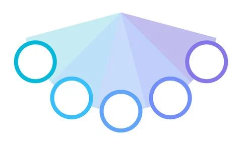Blue spectrum gradient with circles infographic chart design template Illustrazione stock
