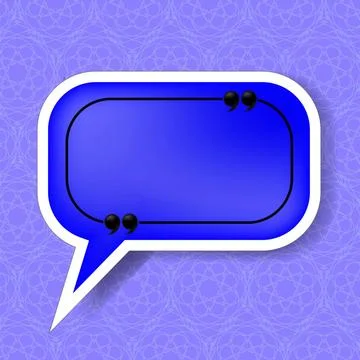  Blue Speech Bubble Blue Speech Bubble Isolated on Blue Ornamental Backgro... Stock Photos