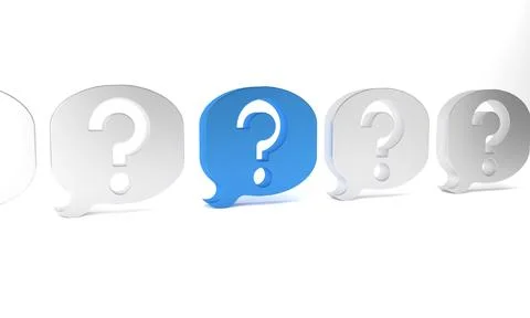 Blue Speech bubble chat icon isolated on white background. Message icon. Co.. Stock Illustration