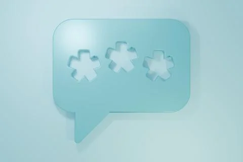 Blue Speech bubble chat icon isolated on blue background. Message icon. Com.. Stock Illustration