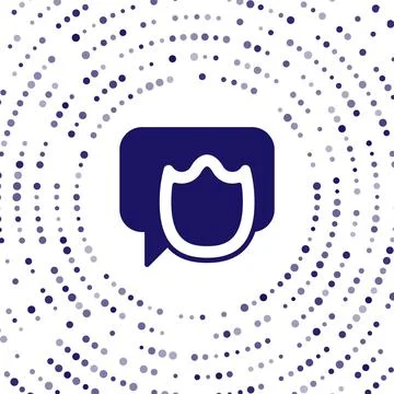 Blue Speech bubble chat icon isolated on white background. Message icon. Co.. 스톡 일러스트
