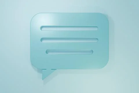 Blue Speech bubble chat icon isolated on blue background. Message icon. Com.. Stock Illustration