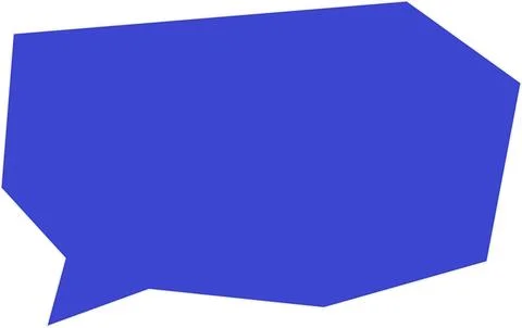 Blue speech bubble comment icon Stock Illustration