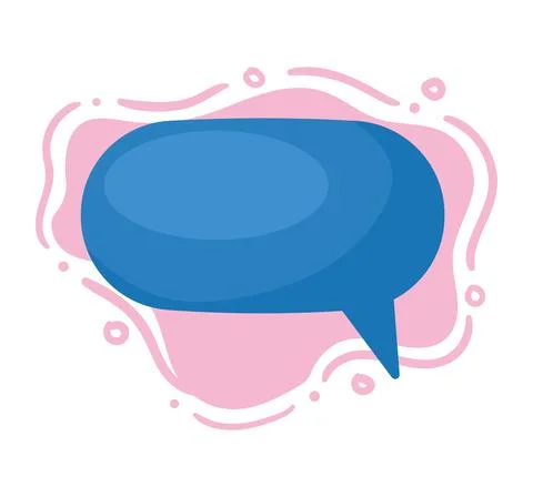 Blue speech bubble communication Stock Illustration
