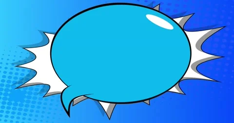 Blue Speech Bubble Stock Footage 166544453
