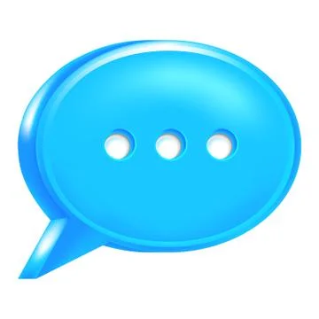 Blue Speech Bubble Icon Chat Room Sign Illustrazione stock