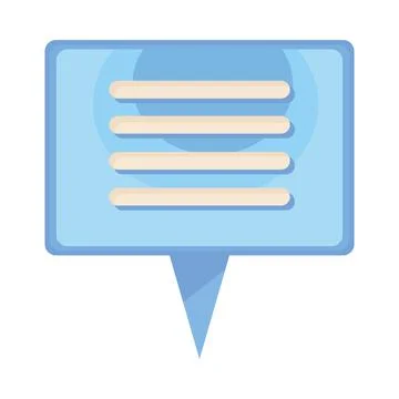 Blue speech bubble Stock Illustration