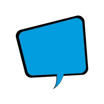 Blue speech bubble talking comic Stock Illustration