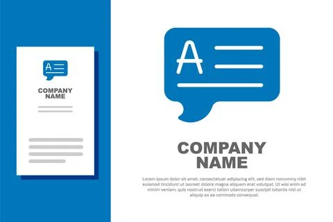 Blue Speech bubbles with Answer icon isolated on white background. FAQ sign Stock Illustration