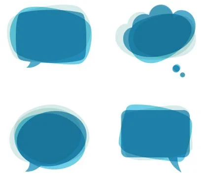 Blue Speech Bubbles Stock Illustration