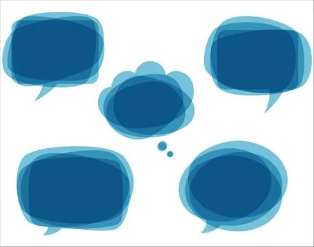 Blue Speech Bubbles Stock Illustration