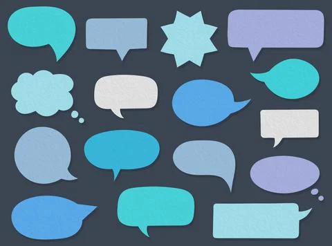 Blue Speech Bubbles Stock Illustration