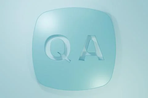 Blue Speech bubbles with Question and Answer icon isolated on blue backgrou.. Stock Illustration