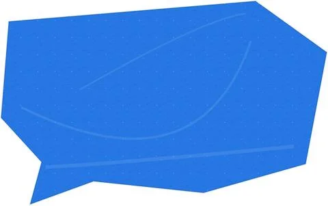 Blue speech thought bubble icon Stock Illustration