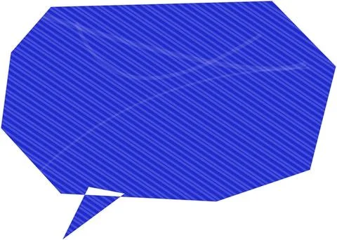 Blue speech thought bubble icon Stock Illustration