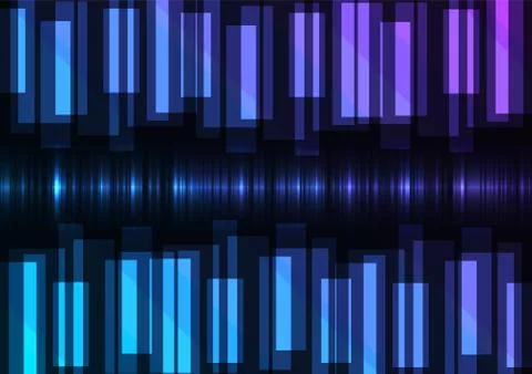 Blue speed bar overlap in dark background Stock Illustration