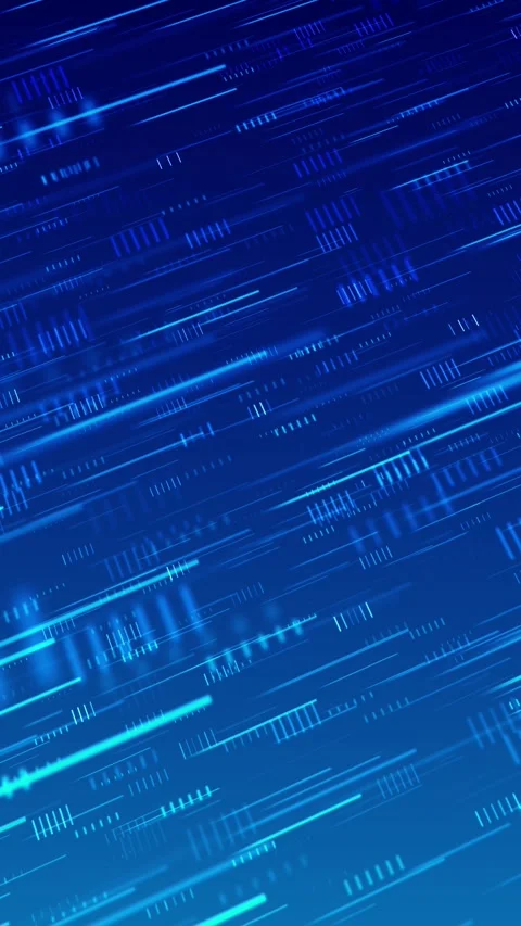 Blue speed data lines glowing cyan streaks, fast digital motion, and futuristic Stock Footage 340565823