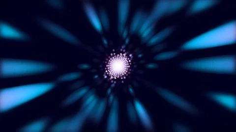 Blue Speed of Light Hyper Drive Abstract Tunnel Background Stock Illustration