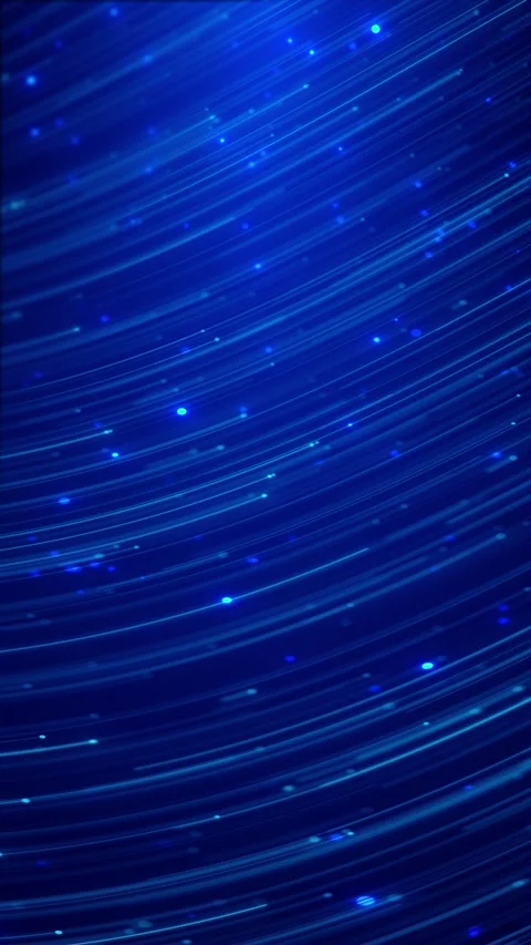 Blue speed light streak background fast diagonal lines, glowing particles, futur Stock Footage 340575702