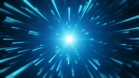 Blue speed light streaks background video Video stock 208832723