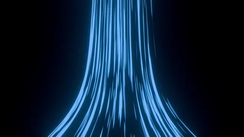 Blue Speed Lines Abstract Energy Trail Animation on a Black Background. 4K Stock Footage 337614733