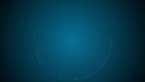 Blue Sphere abstract particles with dark blue background	 動画素材 80949202