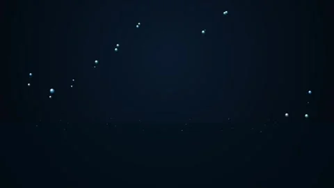 Blue Sphere Arc Loop - Glowing Particle Minimal Science Backdrop Video stock 341786833
