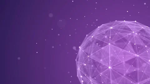 Blue sphere consisting of points and lines. Modern wireframe elements. 스톡 동영상 152883293