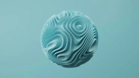 Blue Sphere deformation bio forms. Illustration Abstract 3d Render Stock Footage 171948908