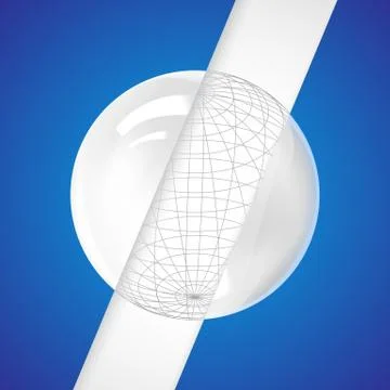 Blue sphere - design elements. Stock Illustration