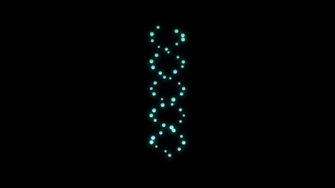 Blue sphere DNA rotation looping effect on black background Stock-Footage 322784855