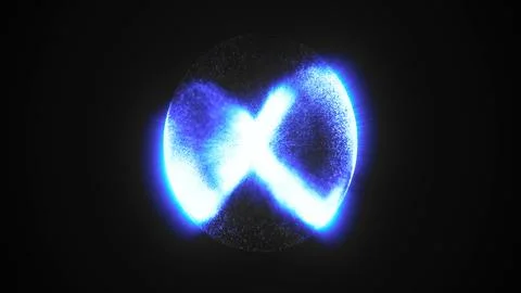 A blue sphere dotted with lights, floating in a dark expanse, reminiscent o.. イラスト素材