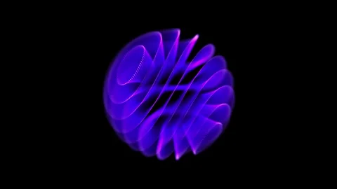 Blue sphere. Glowing orb. Abstract blue looped energy sphere from particles.. Stock Footage 317438338