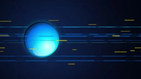 Blue sphere horizontal light lines seamless loop background Stockbeeldmateriaal 345075696