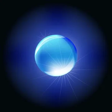 Blue sphere Stock Illustration