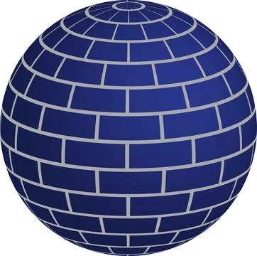Blue sphere Stock Illustration