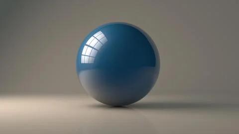 Blue Sphere inside a 3d Scene Stock Illustration