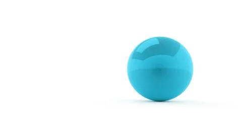 Blue sphere rendered isolated on white background Stock Illustration