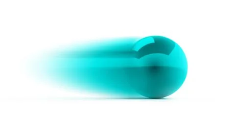 Blue sphere rendered isolated on white background Stock Illustration